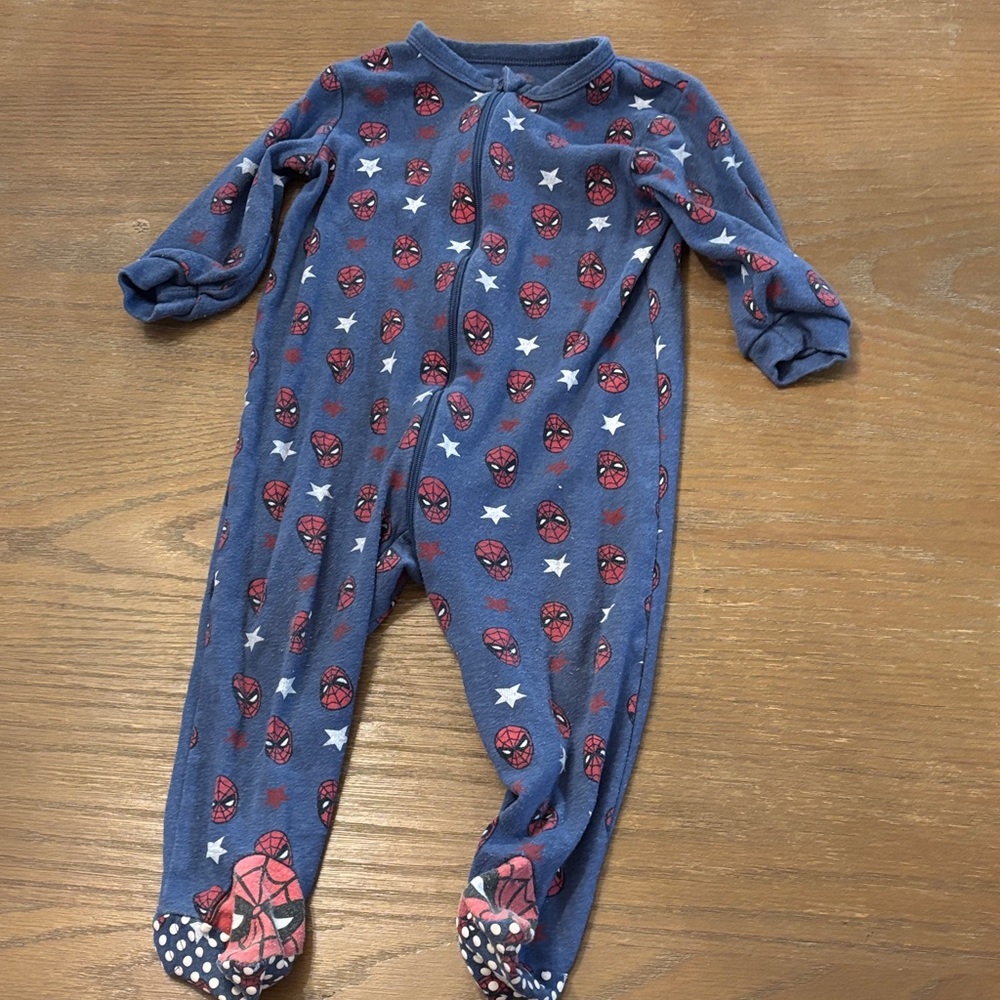 Marvel Blue Spider-Man Print Kids Footie